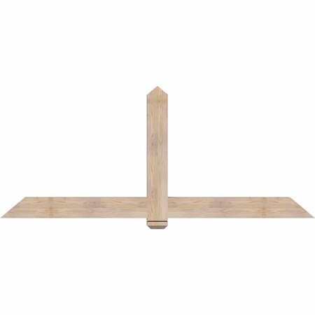 Ekena Millwork Eugene Smooth Timber Gable Bracket, Douglas Fir, 84"W x 35"H x 3 1/2"D x 5 1/2"F, 10/12 Pitch GBW084X35X0406EUG00SDF